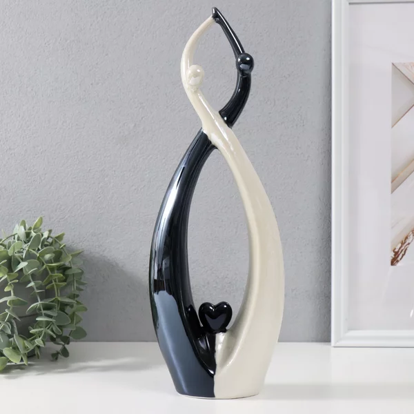 Сувенир "Изящная любовь" черно-белый 38х13х6 см