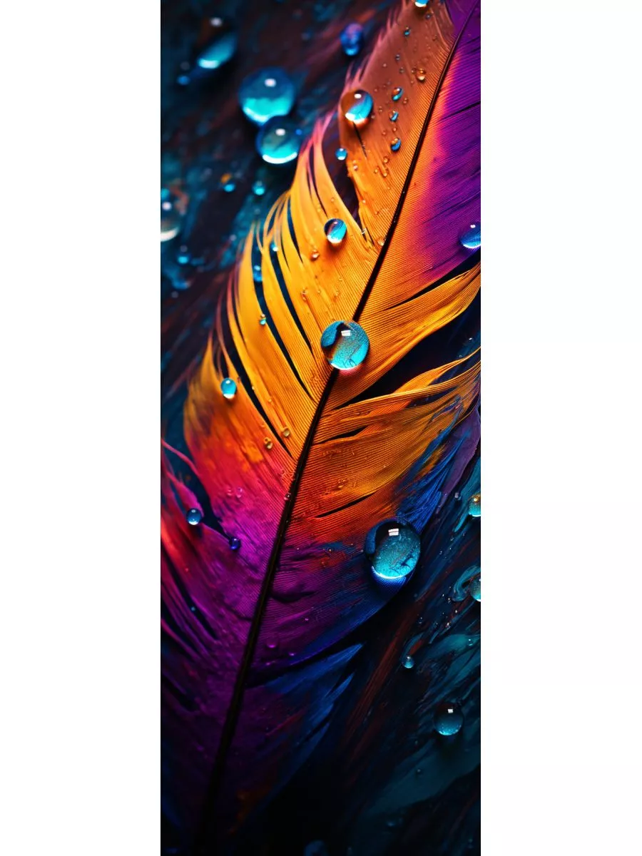 Алмазная мозаика без подрамника «Редкое перо» 50x17 см