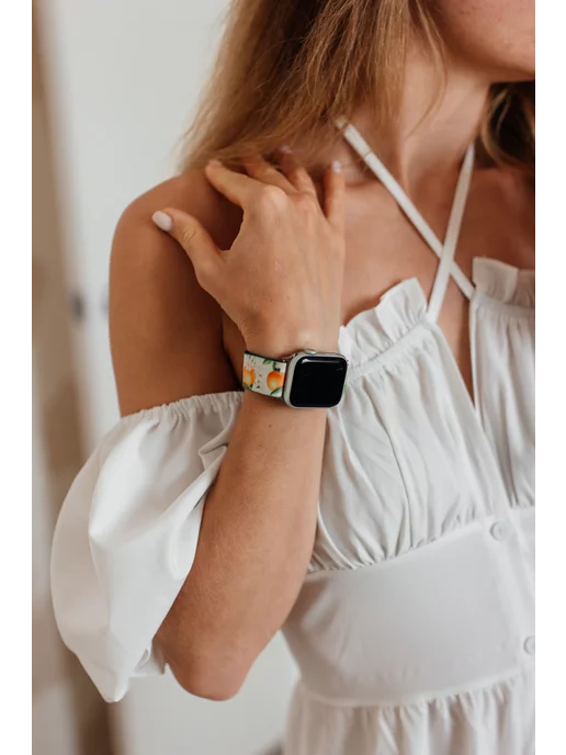 Laps Ремешок для Apple Watch 40 38 41 тканевый, белый, фото 6