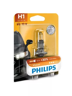 Автолампа H1 12V 55W (P14.5s) Vision +30% Philips 216340789 купить за 572 ₽ в интернет-магазине Wildberries