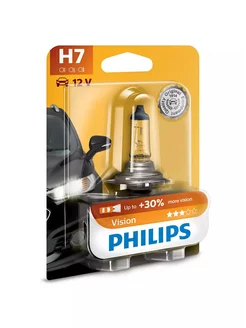 Автолампа H7 12V 55W (PX26d) Vision +30% Philips 216356683 купить за 1 121 ₽ в интернет-магазине Wildberries