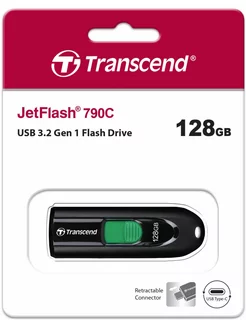 Флешка Transcend Jetflash 790С 128ГБ USB3.0 Transcend 216513876 купить за 1 587 ₽ в интернет-магазине Wildberries