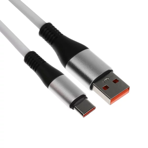 Кабель Type-C — USB, 5 A, оплётка TPE, 1 метр
