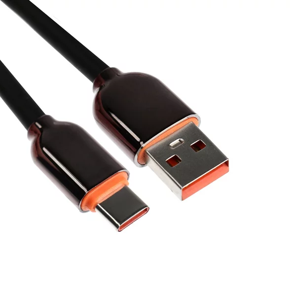 Кабель Type-C — USB, 6 A, оплётка PVC, 1 метр