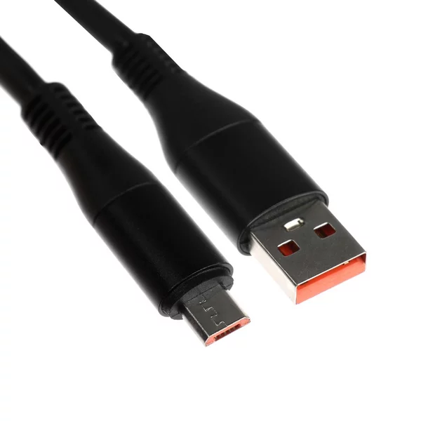 Кабель MicroUSB — USB, 2.4 A, оплётка TPE, 1 метр