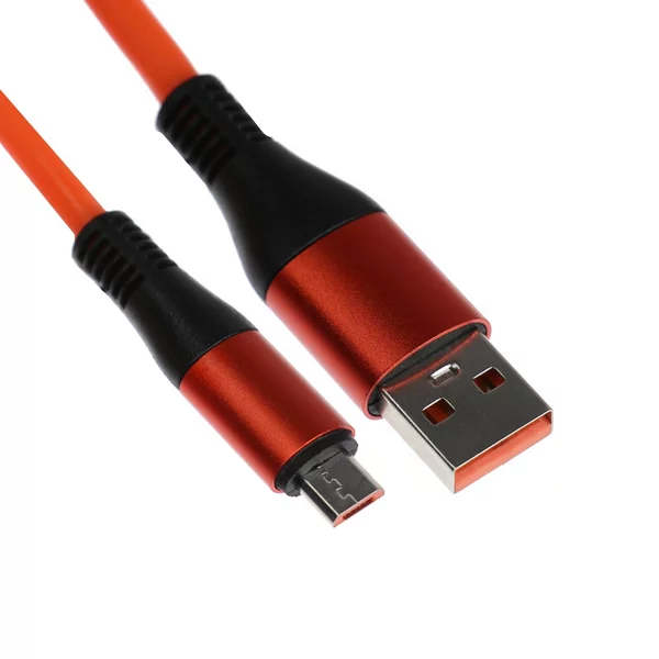 Кабель MicroUSB — USB, 2.4 A, оплётка TPE, 1 метр