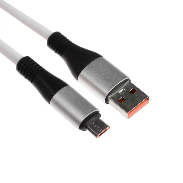 Кабель MicroUSB — USB, 2.4 A, оплётка TPE, 1 метр
