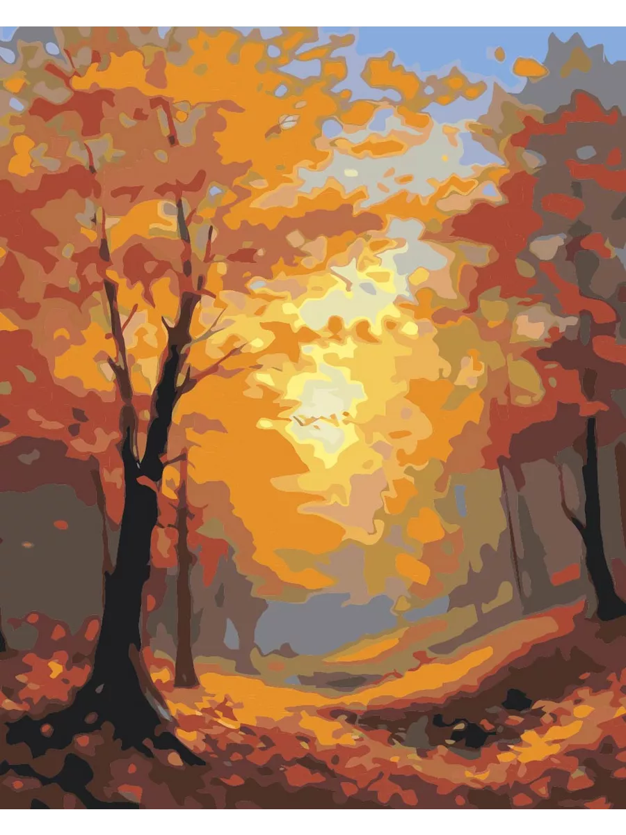 Осенний лес рисунок