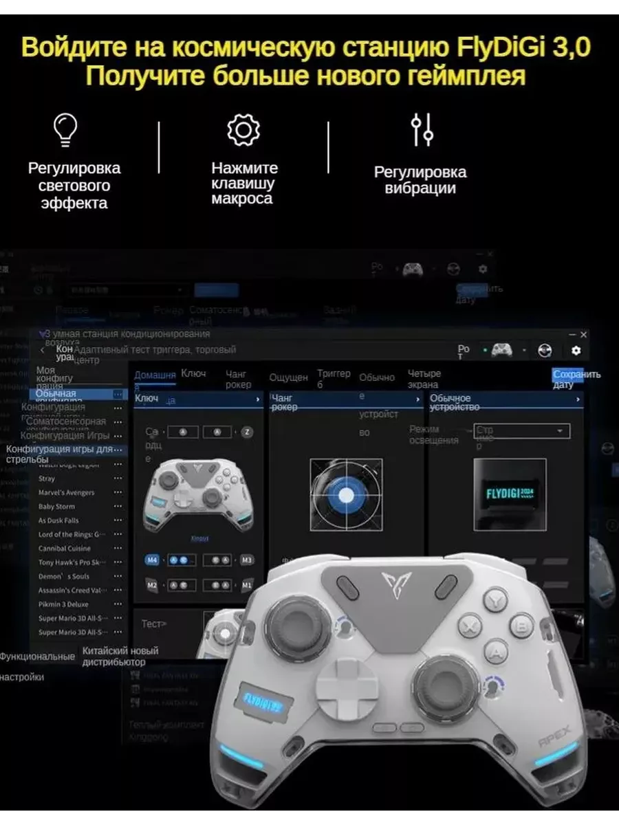 Геймпад Flydigi APEX 4 (PC, Android, iOS, Nintendo Switch) Flydigi  216698436 купить за 7 805 ₽ в интернет-магазине Wildberries