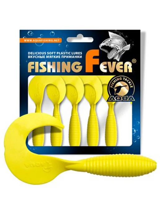 Aqua Приманка силиконовая твистер FishingFever ARGO 6cm,2g 6шт, 2 г, 6 шт, фото 2