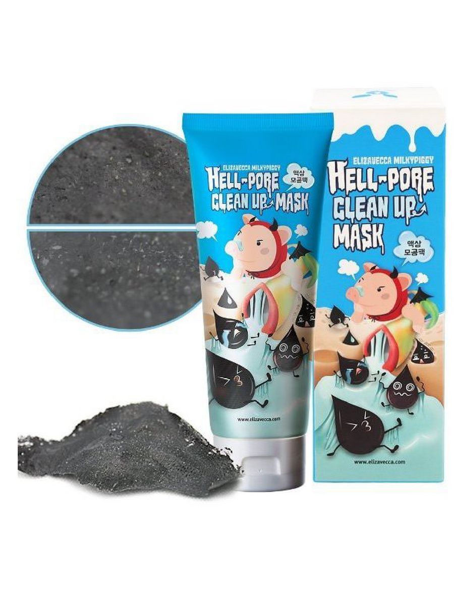 Маска пленка Елизавекка. Elizavecca Hell Pore clean up Mask. Elizavecca маска-пленка для очищения пор Hell-Pore clean up Mask. Elizavecca маска-пленка для лица очищающая сужение пор Hell Pore clean up Mask, 100 мл.