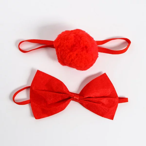 Карнавальный костюм клоуна: нос, бабочка