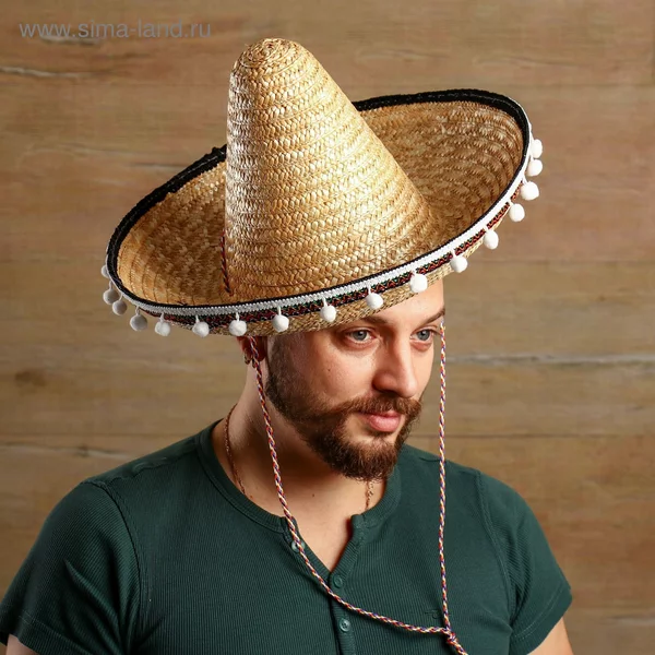 Карнавальная шляпа "Сомбреро", солома, р-р. 56-58