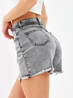 Шорты джинсовые с бахромой высокая посадка VICO JEANS 216808234 купить за 1 151 ₽ в интернет-магазине Wildberries