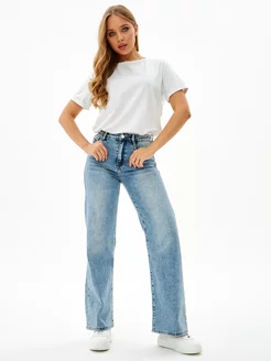 Джинсы широкие палаццо высокая посадка VICO JEANS 216820466 купить за 1 728 ₽ в интернет-магазине Wildberries