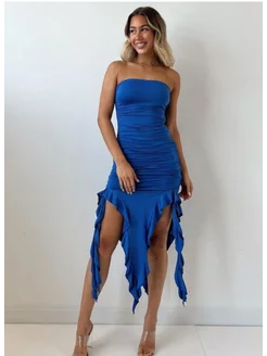 Платье с оборками O&I 216829573 купить за 1 224 ₽ в интернет-магазине Wildberries