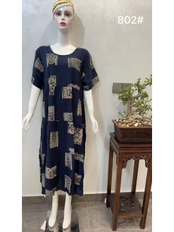 Туника женская большого размера домашнее платье сарафан 216844171 купить за 1 117 ₽ в интернет-магазине Wildberries