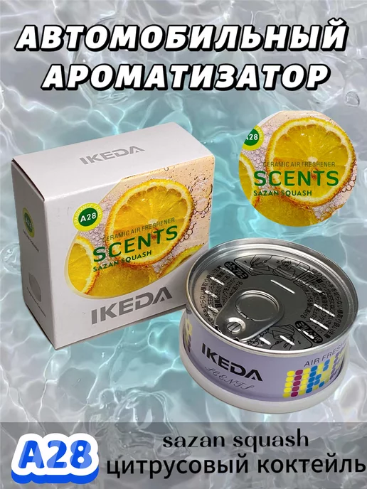 IKEDA Ароматизатор в машину, автопарфюм, цитрусовый коктейль, вариант
