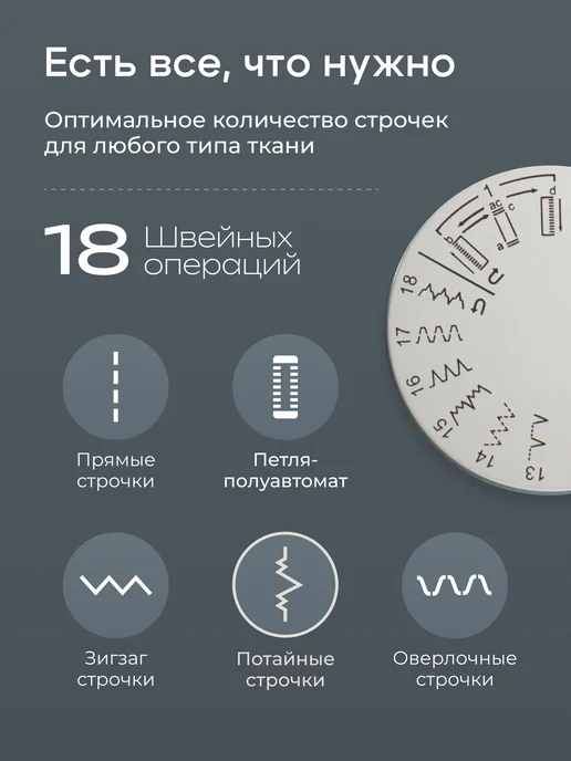 Chayka Швейная машина Чайка Art 75, синий, фото 5