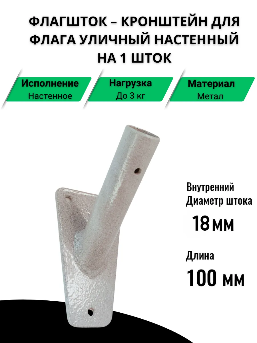 Флагшток уличный для флага настенный