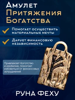 Амулет руна феху сильный оберег богатства Удача 216978789 купить за 332 ₽ в интернет-магазине Wildberries