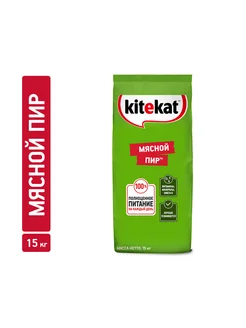 Корм для кошек сухой мясной пир, 4шт (350г) Kitekat 216989712 купить за 560 ₽ в интернет‑магазине Wildberries