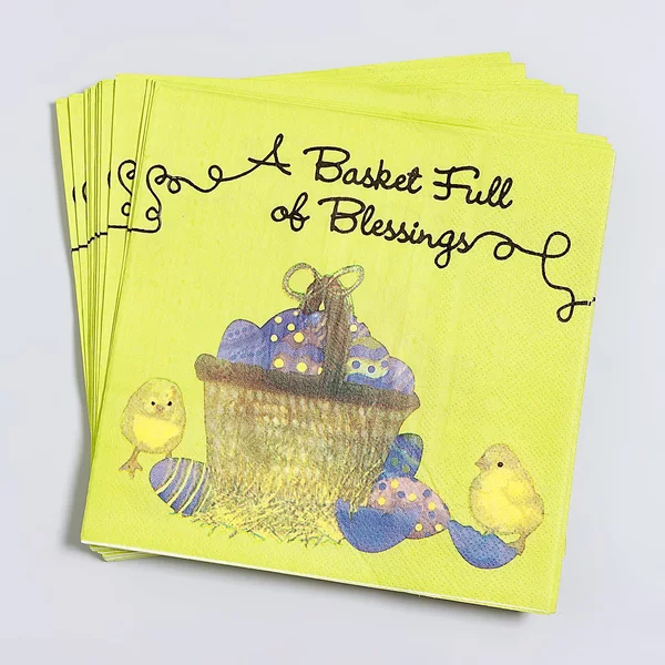 Салфетки бумажные "Пасхальная корзина" 20 штук, 33×33 см