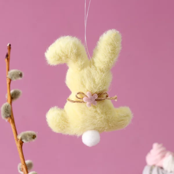 Мягкая игрушка "Зайчик" на подвесе, 11 см, цвет МИКС