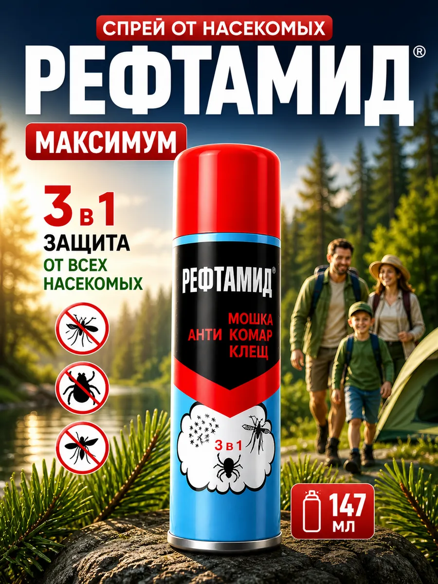 Средство от насекомых клещей комаров и мух
