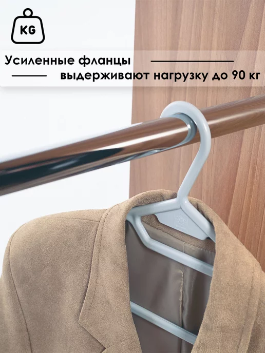WF Furniture Штанга в шкаф для одежды вешалок черная, перекладина, серый, фото 2