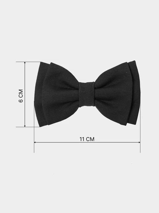 SENS FASHION Галстук бабочка школьный голубая клетка, черный, фото 3