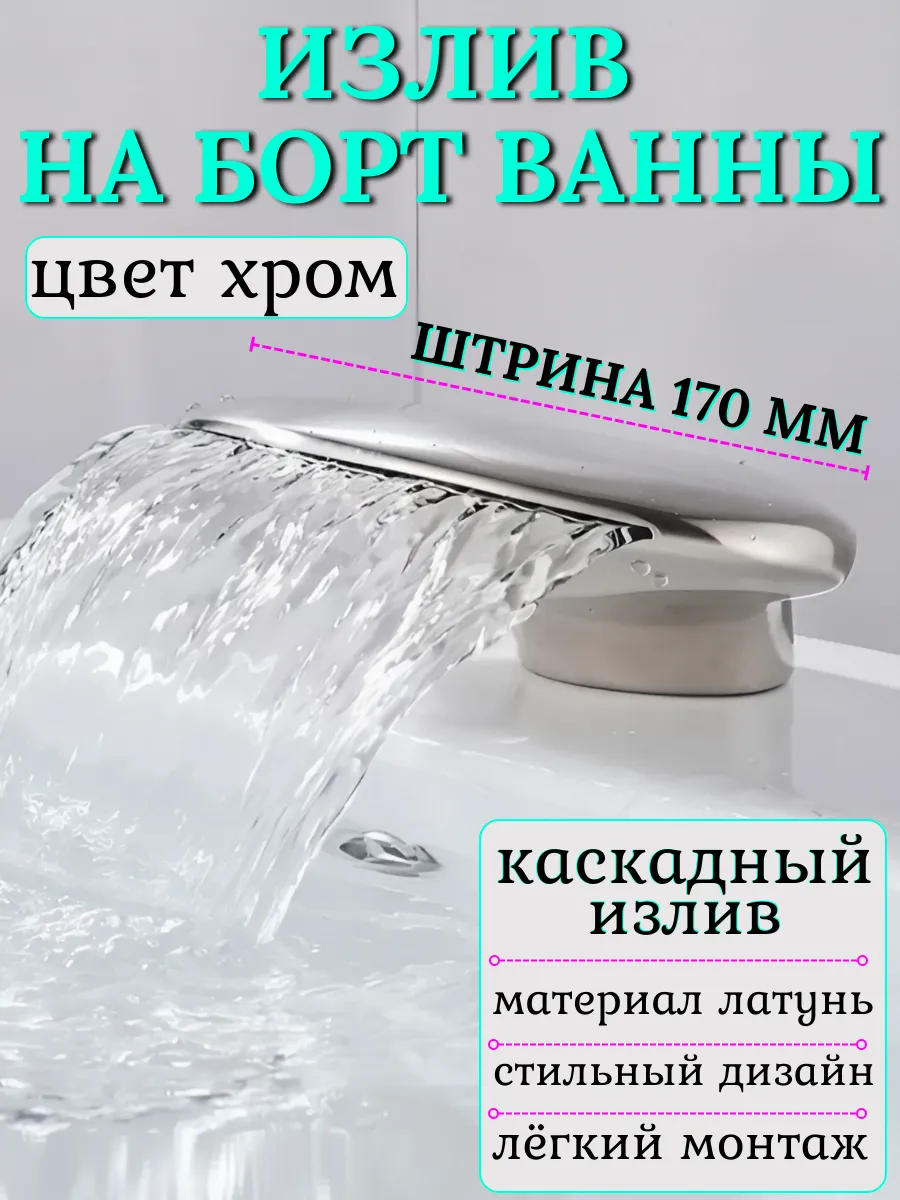 Излив на борт ванны