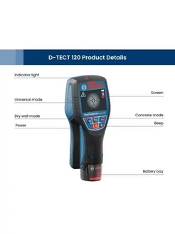 Цифровой мультисканер Bosch D-tect 120 под напряжением Bosch 217170163 купить за 22 093 ₽ в интернет-магазине Wildberries