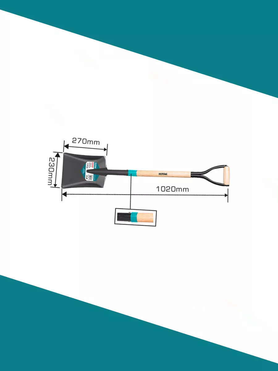 Стальная лопата с деревянной ручкой 1020 мм Тотал THTHW0102 Total Tools  217187141 купить в интернет-магазине Wildberries