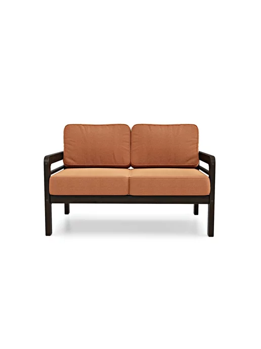 Soft Element Диван кушетка на дачу Бергер-С Orange+venge, садовая мебель, оранжевый, фото 2