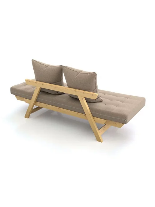 Soft Element Диван садовый Осварк-С Textile Brown, мебель для дачи и бани, бежевый, фото 3