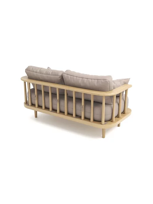 Soft Element Садовый диван кушетка на дачу Ламе-С Rose, массив дерева, розовый, фото 4
