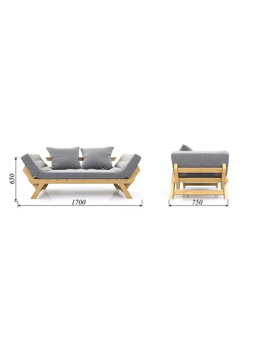 Soft Element Садовый диван кушетка Осварк-С Textile Grey, дачная мебель, серый, фото 7