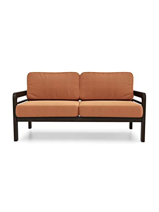 Soft Element Садовый диван на дачу Бергер-С Orange+venge, деревянный, оранжевый, фото 2