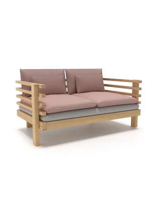 Soft Element Садовая кушетка на дачу Атлантик-С Rose Ash, деревянная, серый, фото 3