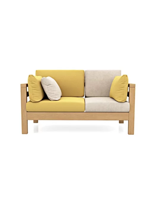Soft Element Садовый диван кушетка на дачу Бонни-С Mint, деревянный, желтый, фото 2