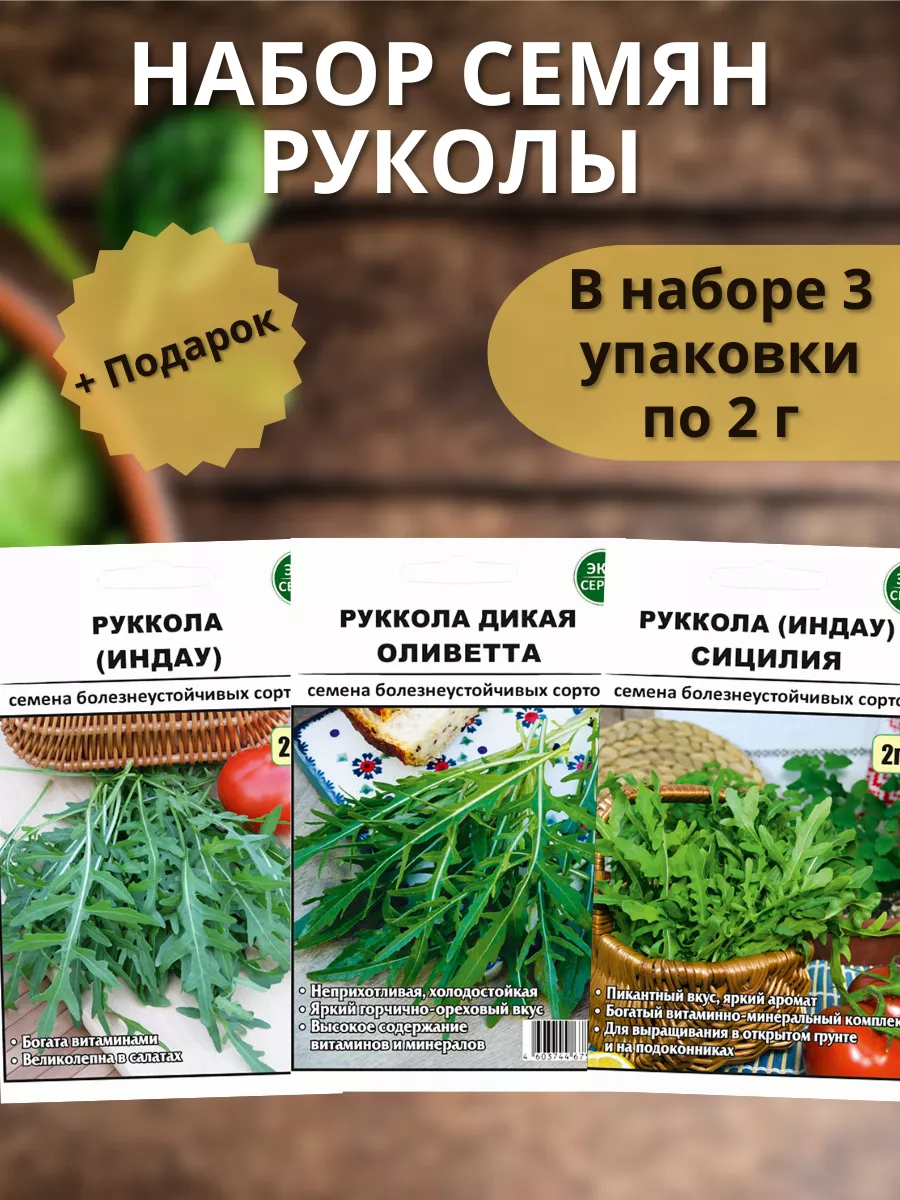 Руккола индау для посадки в открытый грунт Сицилия Оливетта