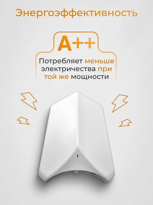 ALLPUFF Сушилка для рук настенная белая 1100 Вт А00СДР125, 1100 Вт, фото 7