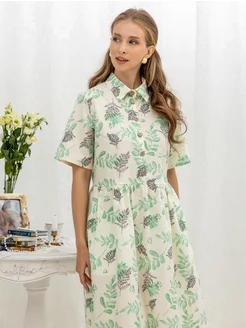 платье льняное летнее винтажное Cher-Neva 217414178 купить за 5 304 ₽ в интернет‑магазине Wildberries