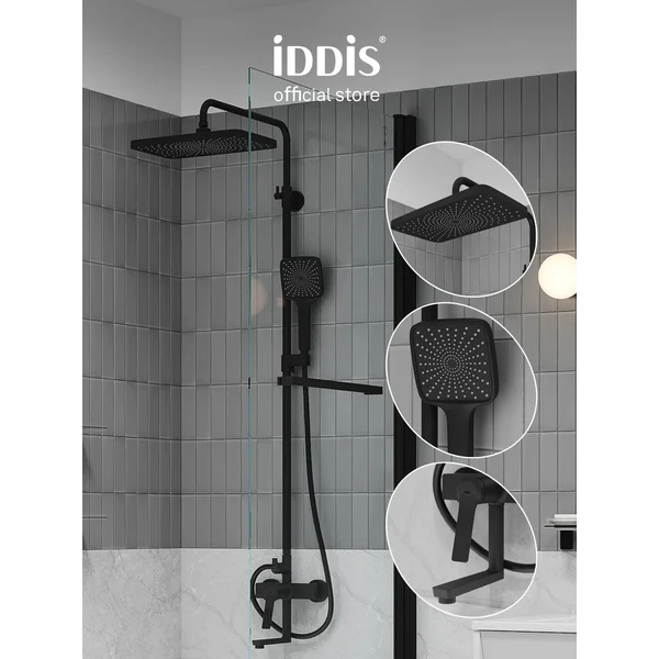 Фото товара на маркетплейсе wildberries Душевая система с тропическим душем и смесителем