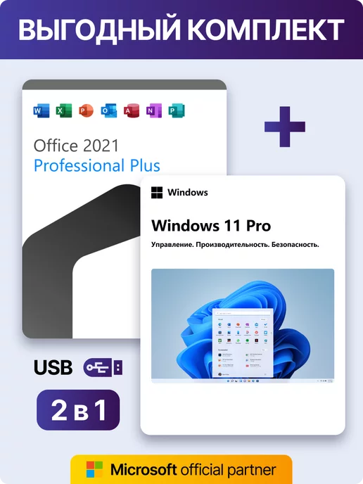 Microsoft Windows 11 pro + Office 2021 Pro Plus USB