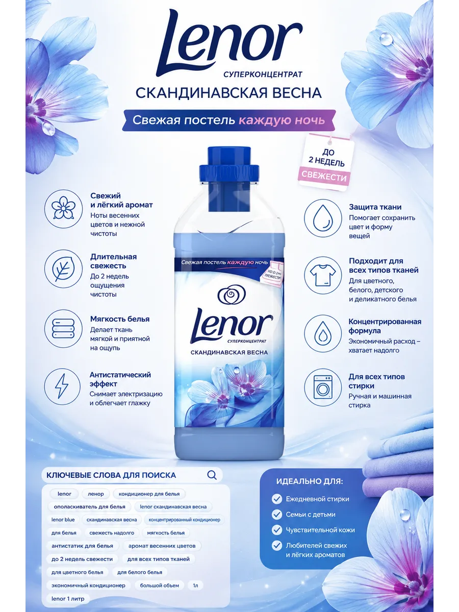 Концентрированный кондиционер для белья Lenor