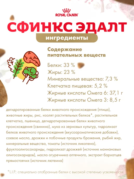 Сухой корм Royal canin Кошек Sphynx для собак, взрослые, 0,8 кг, фото 5