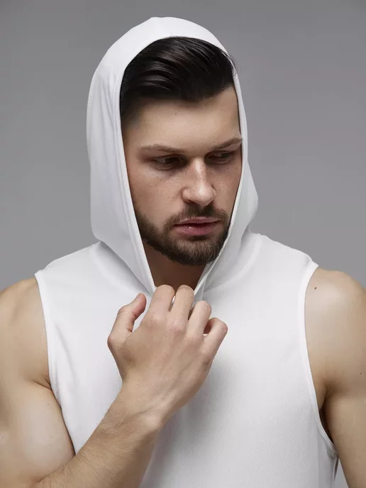 Futura Nostra Майка спортивная с капюшоном, белый, фото 6