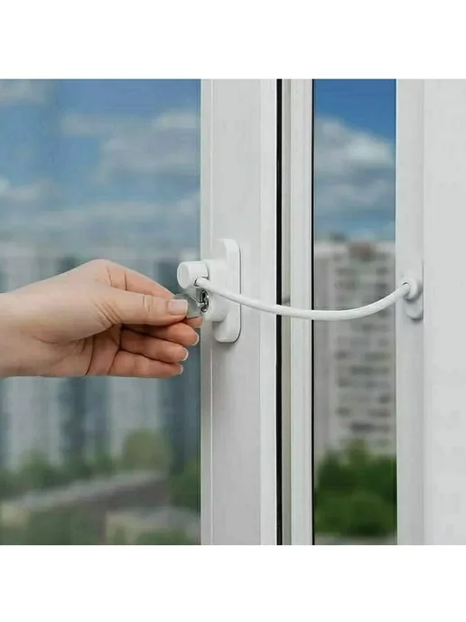 Windoorpro Замок на пластиковое окно тросовый, белый, фото 8